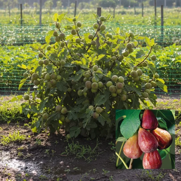 Fig Ree Sapling Brown Turkey Fig Tree: Hardy, Self-Pollinating, Double-Crop Variety ...